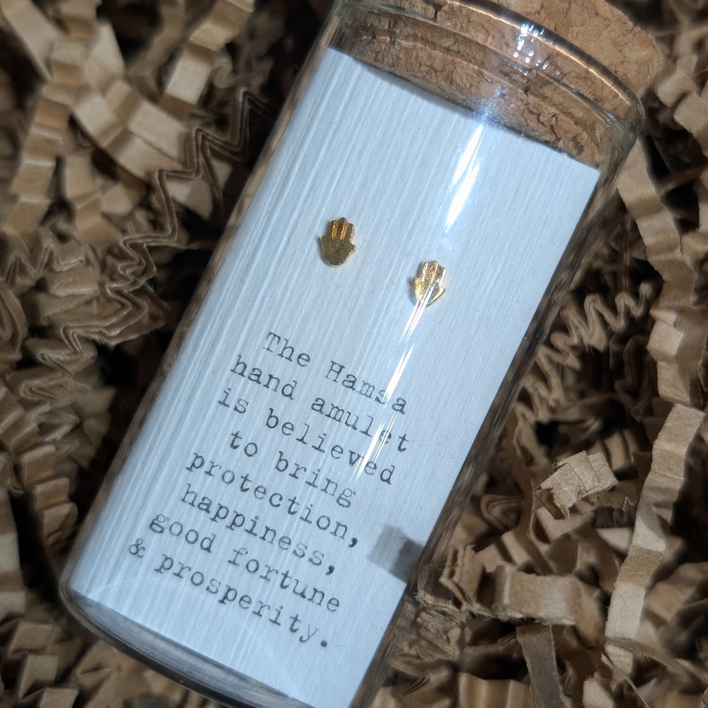 Hamsa Hand Amulet in Glass Jar